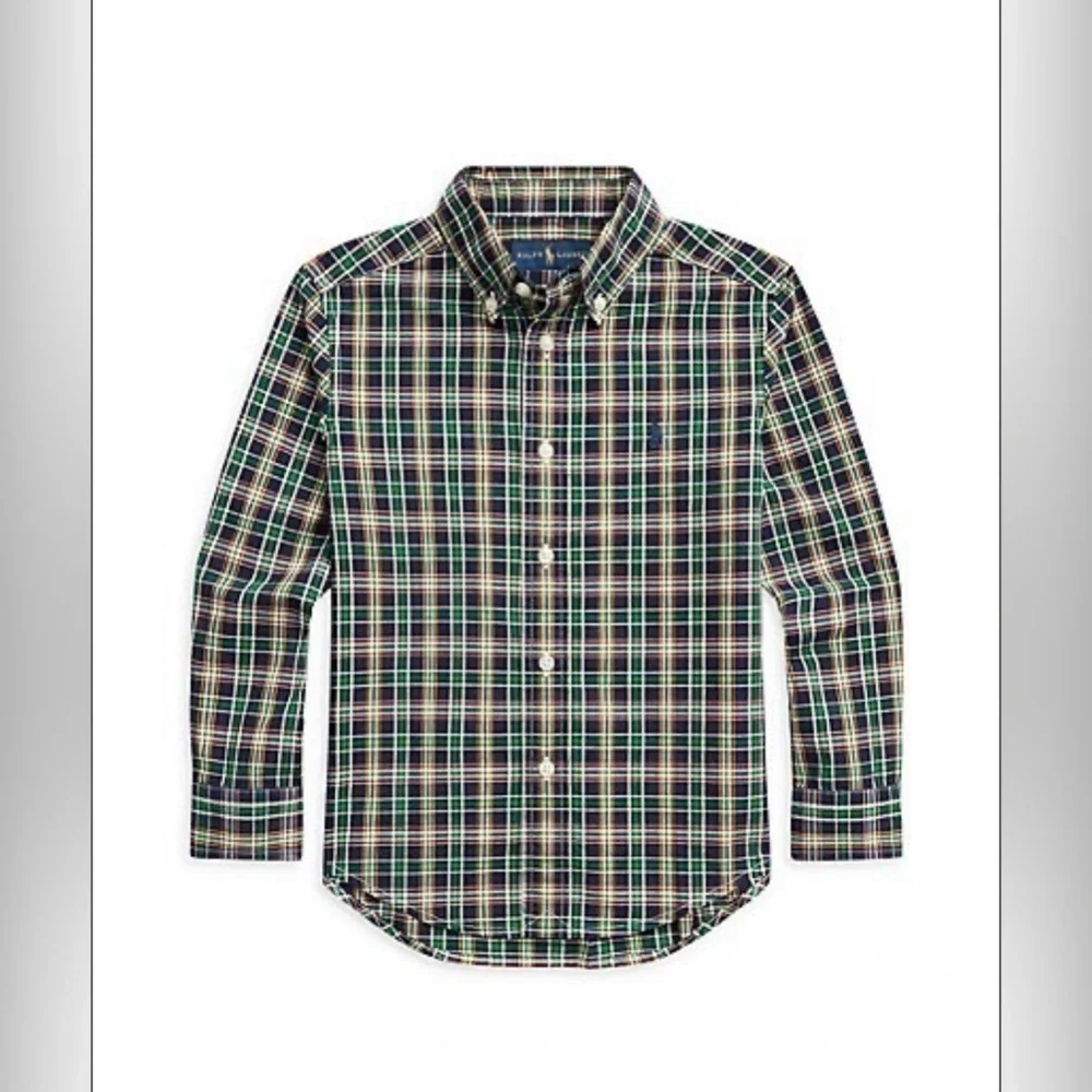 Toddler Boys Ralph Lauren Plaid Poplin Shirt